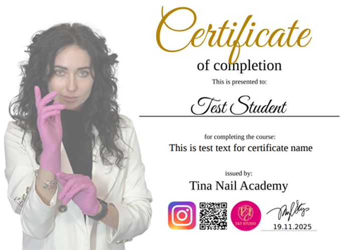 example certificate